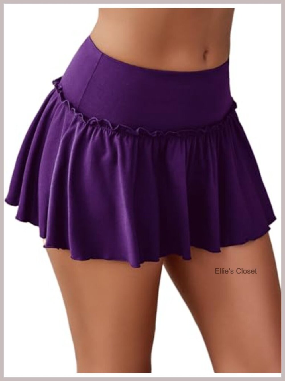 Avidlove Ruffle Mini Skirt Stretchy Waistband Lingerie Costume